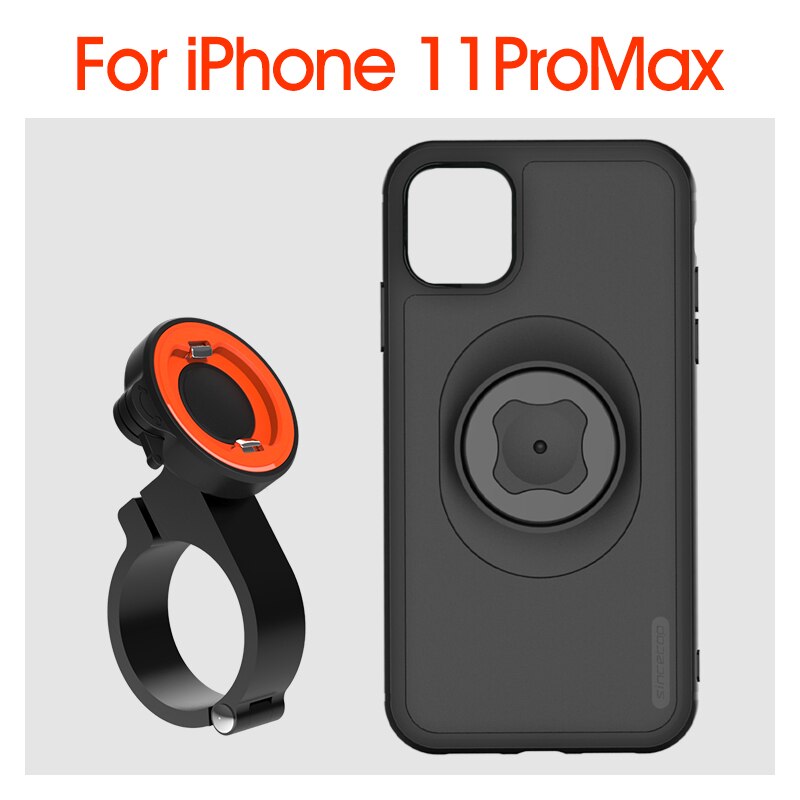 Neue Fahrrad Telefon Halter mit Schnell Montieren Fall für iphone 11 pro XsMax 8 Plus 7 Bike Mount Schwarz PC matte Stoßfest telefon fall: For iPhone 11ProMax