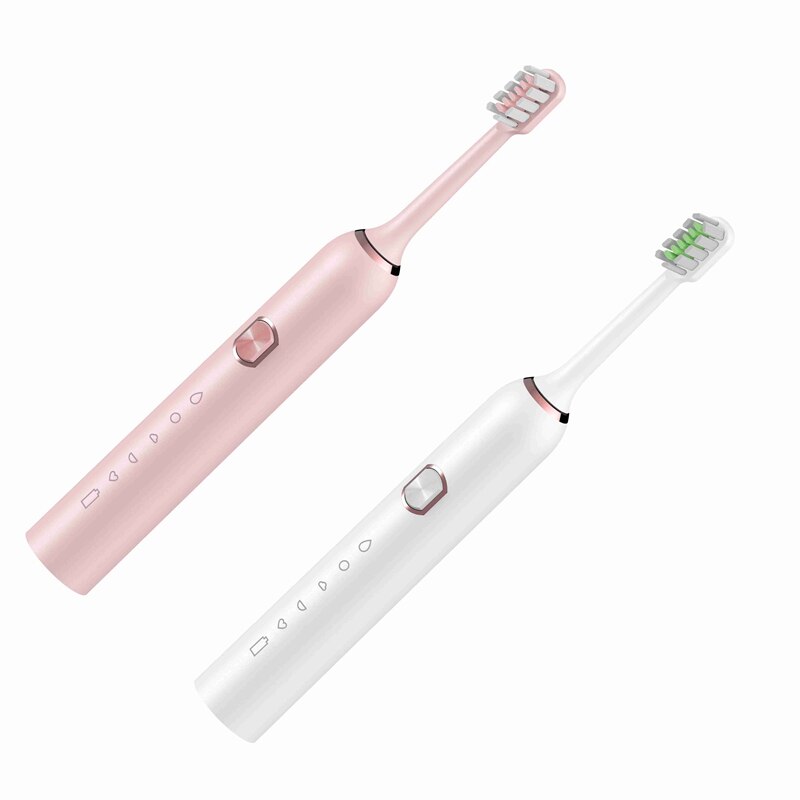 Vibration Electric Toothbrush Waterproof Smart Timer Automatic Vibration Waterproof Tooth Brush Replacement Head