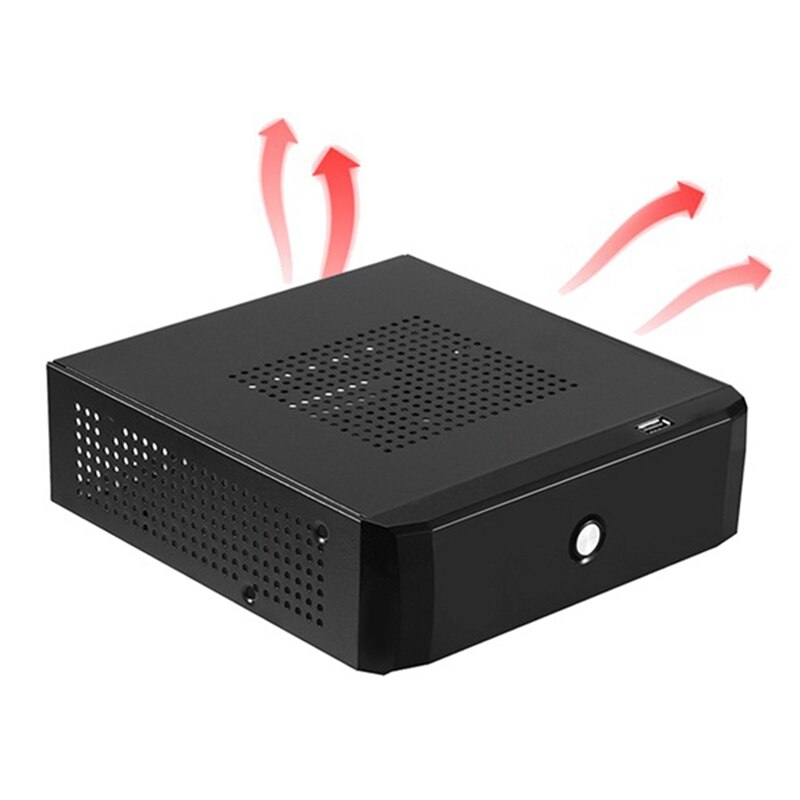 M01 Mini Itx Case Met 150W 12V Voeding Board Htpc Chassis USB2.0 Itx Behuizing Industriële Controle Chassis
