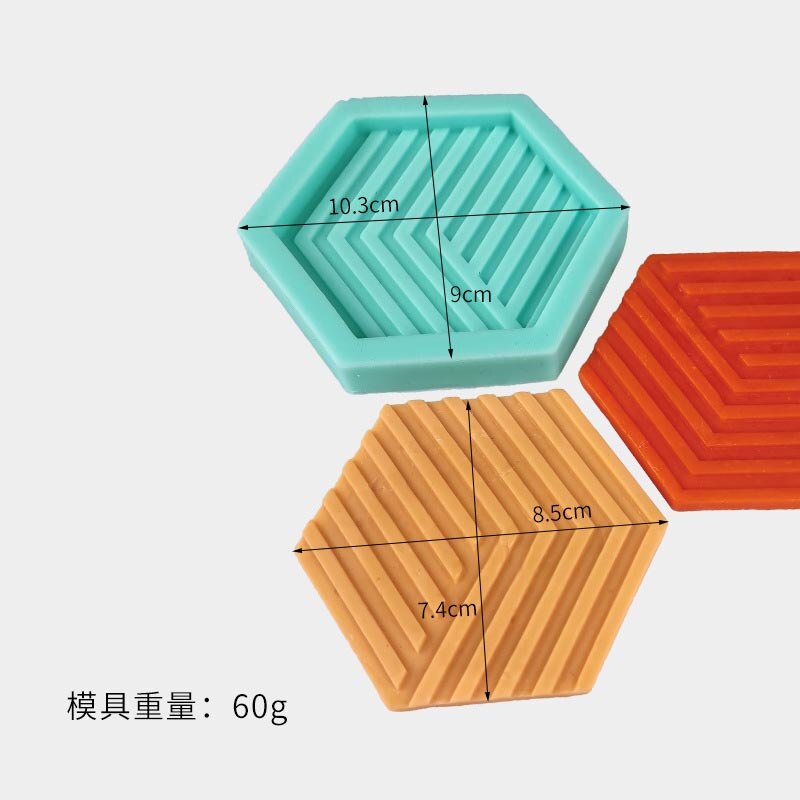 Multi Silicone Concrete Coaster Molds Cement Base Molds Tea Cup Holder Tray Molds Minimalist Tray Molds