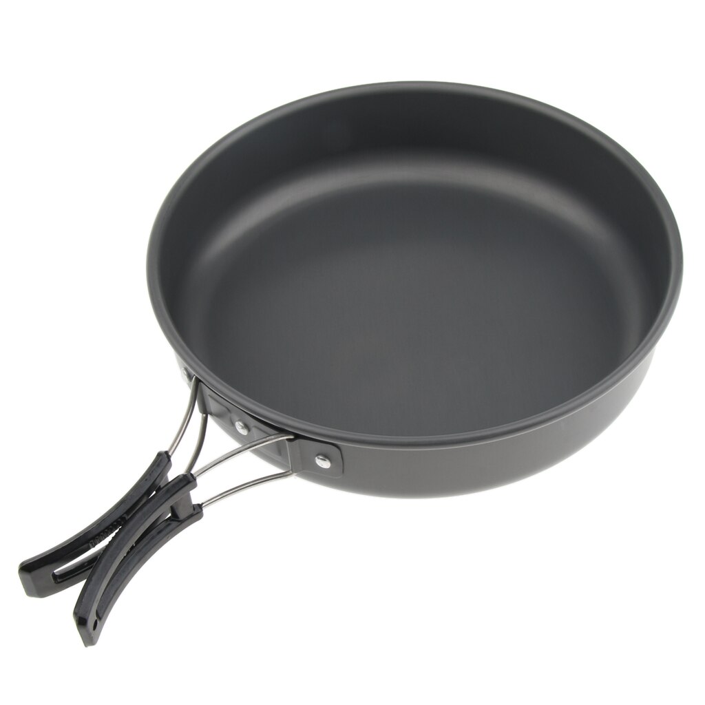 22cm Aluminum Camping Frying Pan Picnic Cooking Pot Cookware