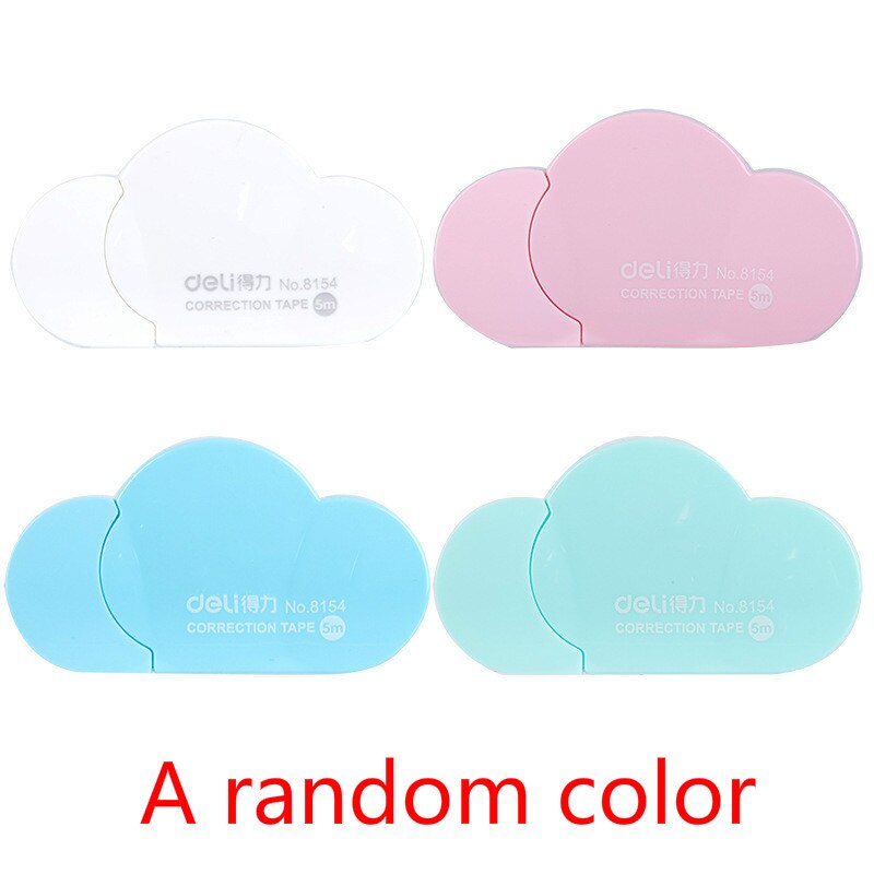 1Pc Cartoon Populaire Mini Kleine Fles Melk Correctie Tape Veranderd Tapes School Schrijven Corrector Gereedschap: clouds