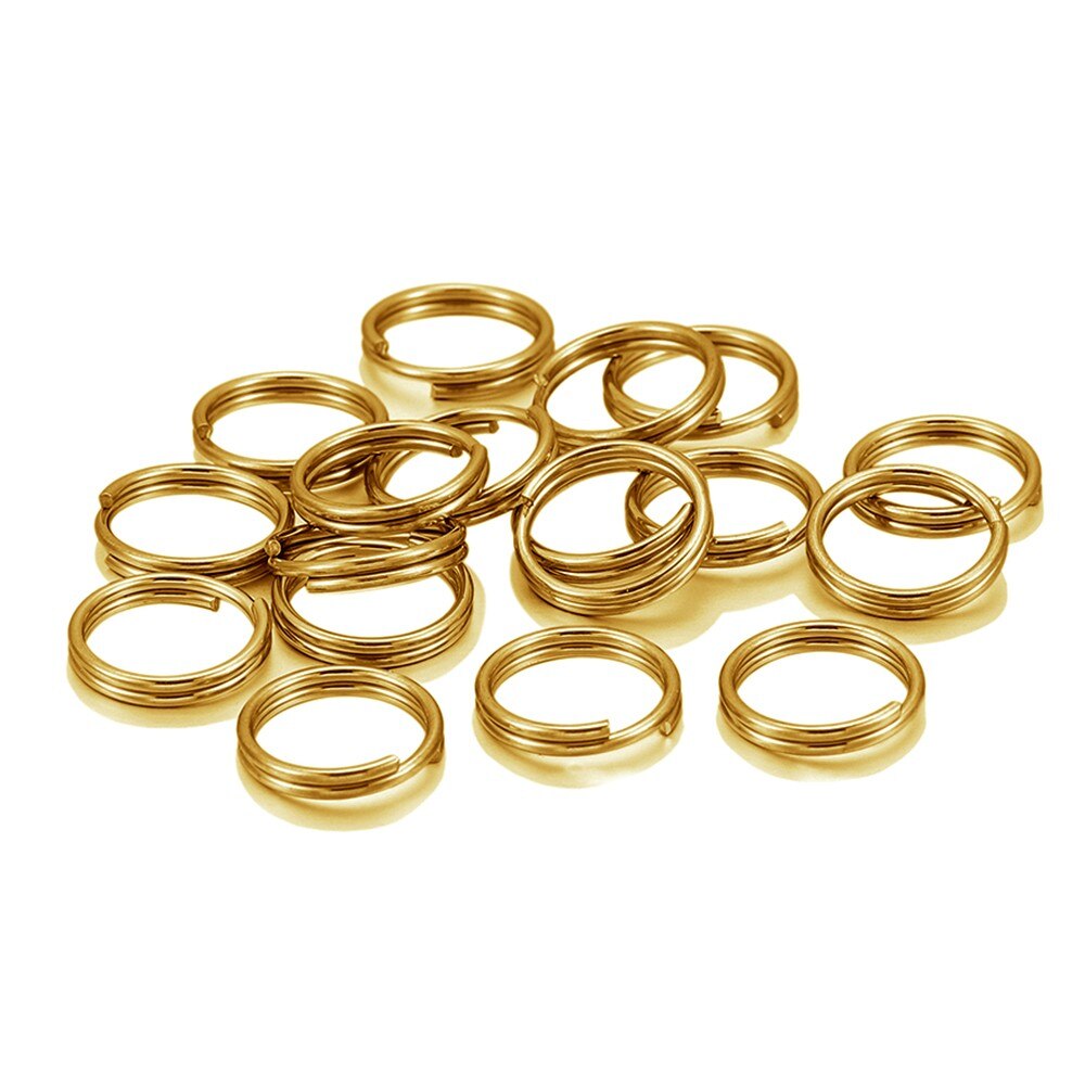 50/100pcs/lot 5-15 mm Stainless Steel Open Jump Split Rings Double Loops Connectors For DIY Keyring Jewelry Making Accessories