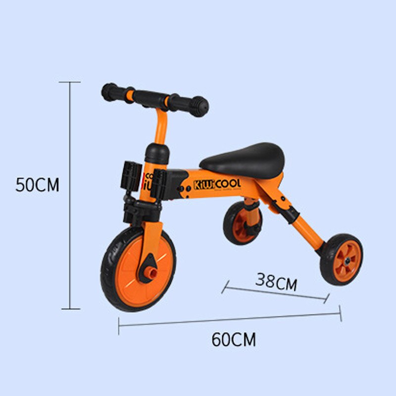 Kiwicool Peuters Gratis-Installatie Driewieler Draagbare Scooter Opvouwbare Fiets Muti-Functie Bike Voor 90-110Cm Baby kids