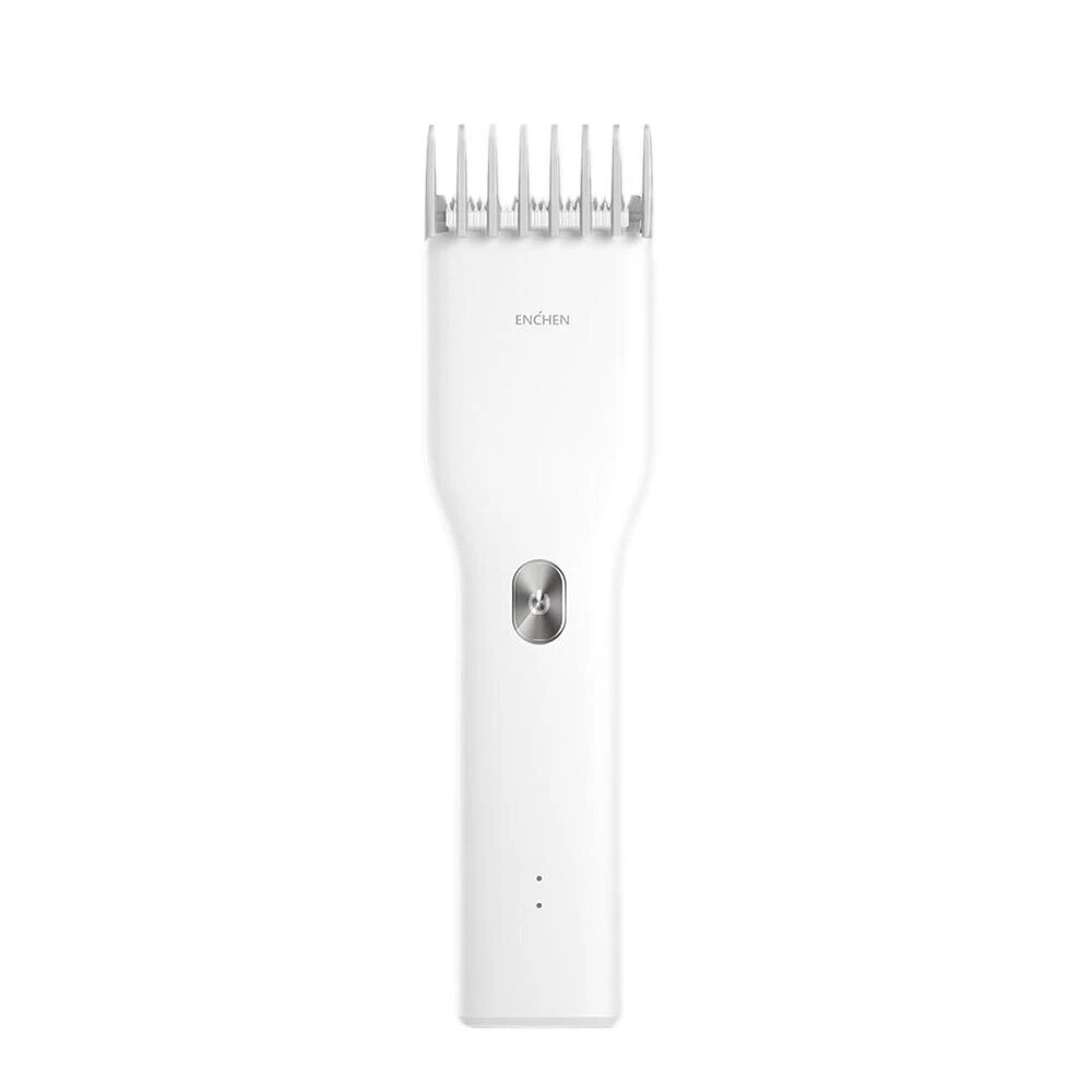 Enchen boost usb elétrica máquina de cortar cabelo dois velocidade cortador de cerâmica cabelo rápido carregamento aparador cabelo crianças clipper: WHITE