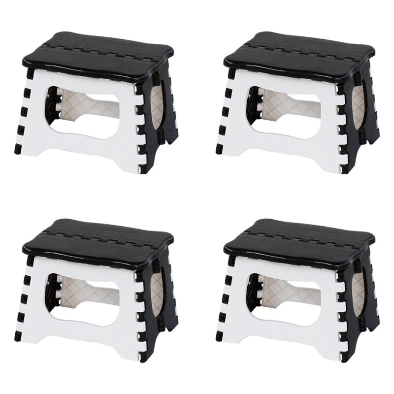 4Pcs Step Stool-the Lightweight Step Stool Is Sturdy Enough to Support Adults andSafe Enough for Kids: Black