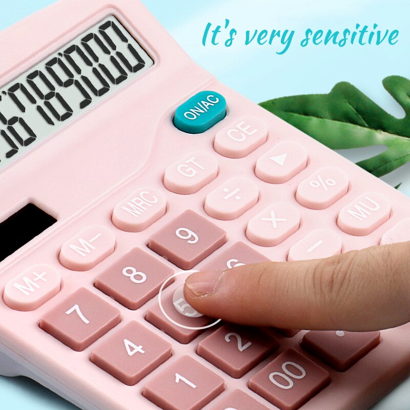 12-digit Solar Calculator Office Home Stationery Calculation Tool Early Education And Learning Dual Power Student Calculator
