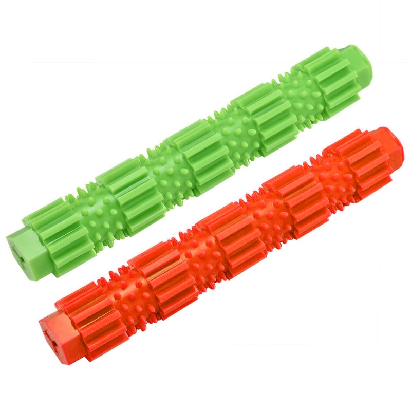 Juguetes para masticar perros de 2 tamaños duraderos palos molares de goma suave elasticidad no tóxica varilla para mascotas Cepillos para limpiar dientes palo suministros para mascotas