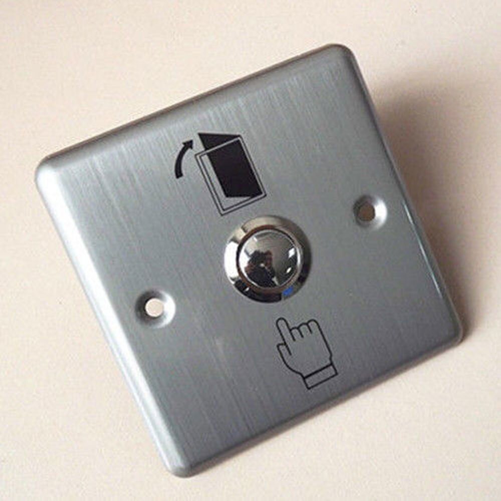 86*86cm Stainless Steel Rectangle 12V DC Exit Push Release Button Switch For Electric magnetic Lock Door Access Control