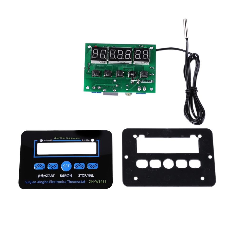 220V Digital Thermostat Temperature Humidity Controller Egg Incubator Three Window for Home Greenhouse Aquaculture Room