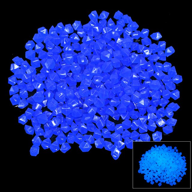 300Pcs 14mm Aquarium Glow Rocks Luminous Stones Glow in The Dark Pebbles Home Garden Decoration Outdoor Yard Lawn Path Decor: royal blue