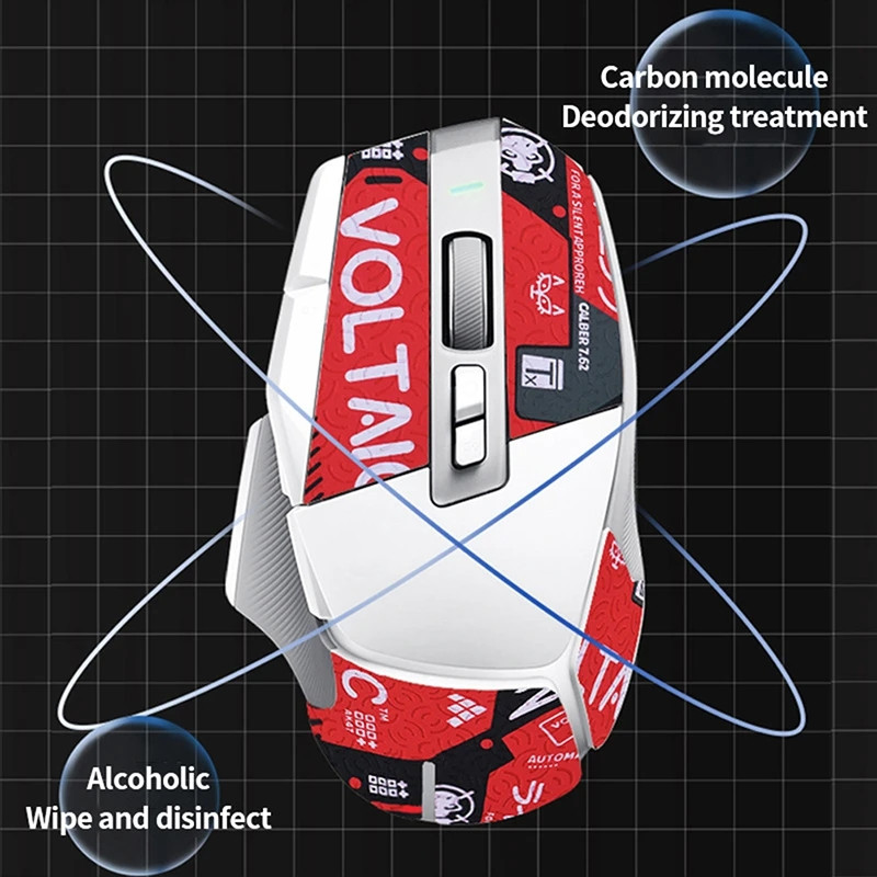 Mouse Grip Tape Skate Sticker for Logitech G502X G502X PULS Non Slip Skin Suck Sweat For G502X LIGHTSPEED Wireless Mouse