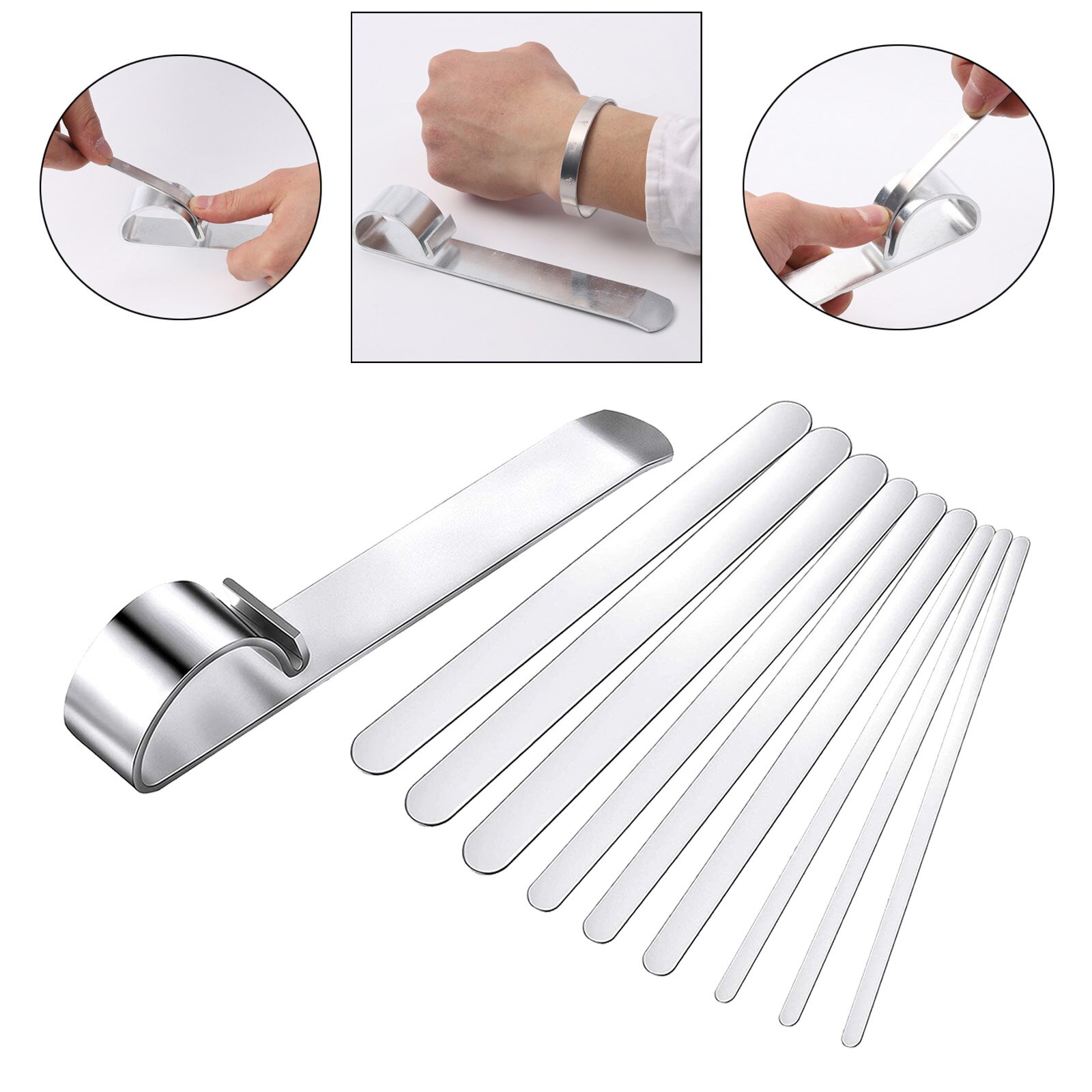 10Pcs bracciale in acciaio fai da te in bianco con barra di piegatura che timbra la fabbricazione di gioielli in metallo