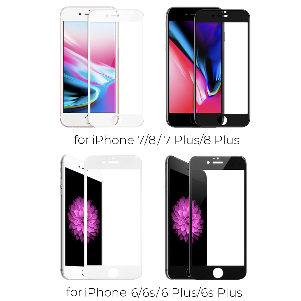 Heldeksel herdet glass for iphone 11 pro max skjermbeskytter film for iphone x xr xs max 6 6s 7 8 plus beskyttende se