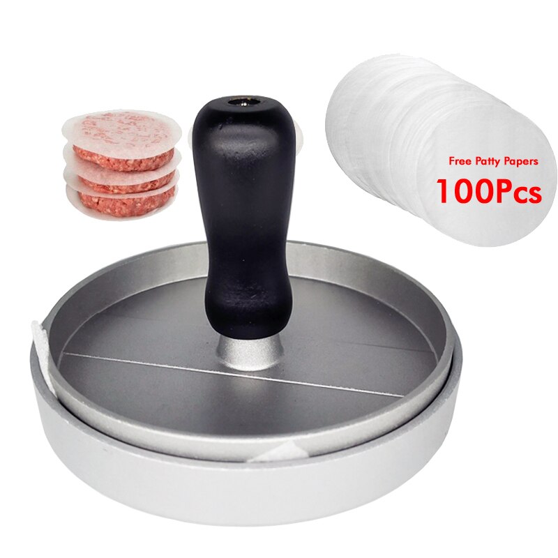 Hamburger Presse Runde bilden Aluminium Legierung 11,9 cm Hamburger Fleisch Rindfleisch Grill Burger Presse Patty Hersteller bilden Fleisch Werkzeuge