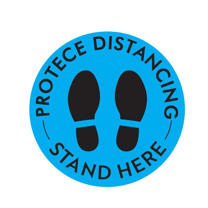 Public Warning Stickers Keep Distance Safety Warning Sign Adhesive Tapes DIY Sticker For Mall Store Factory School: T4