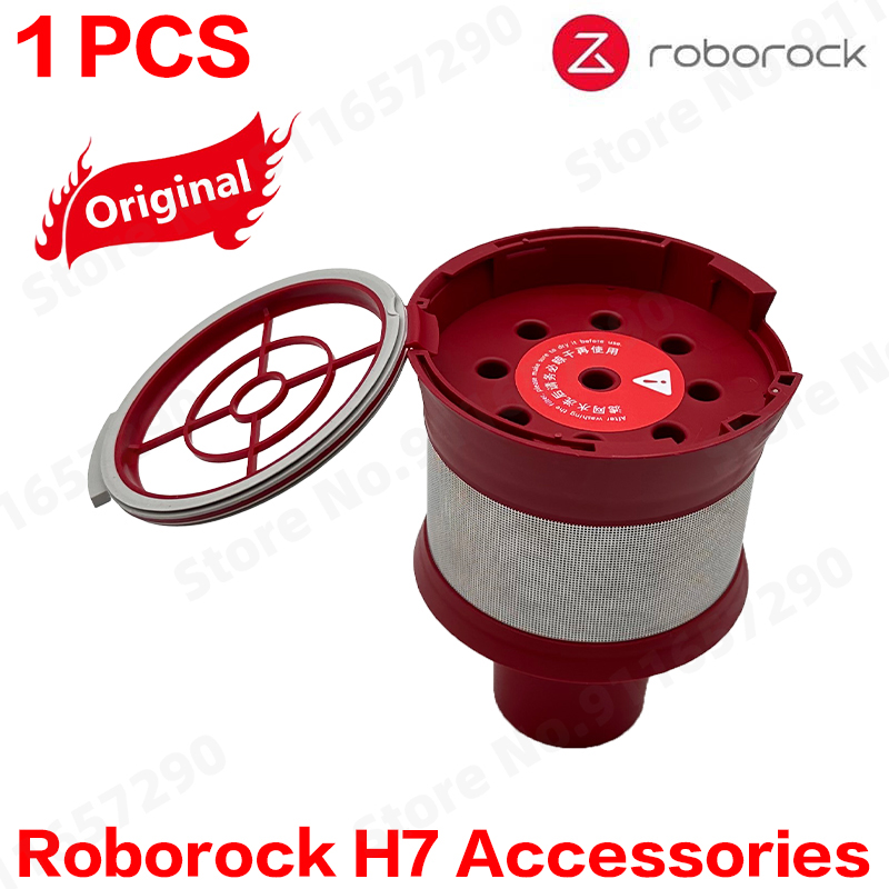 Original Roborock H7 Dust Box HEPA Filter Spare Parts Mace Plus Dustbin Cyclone Assembly Module Red Accessories: Orange