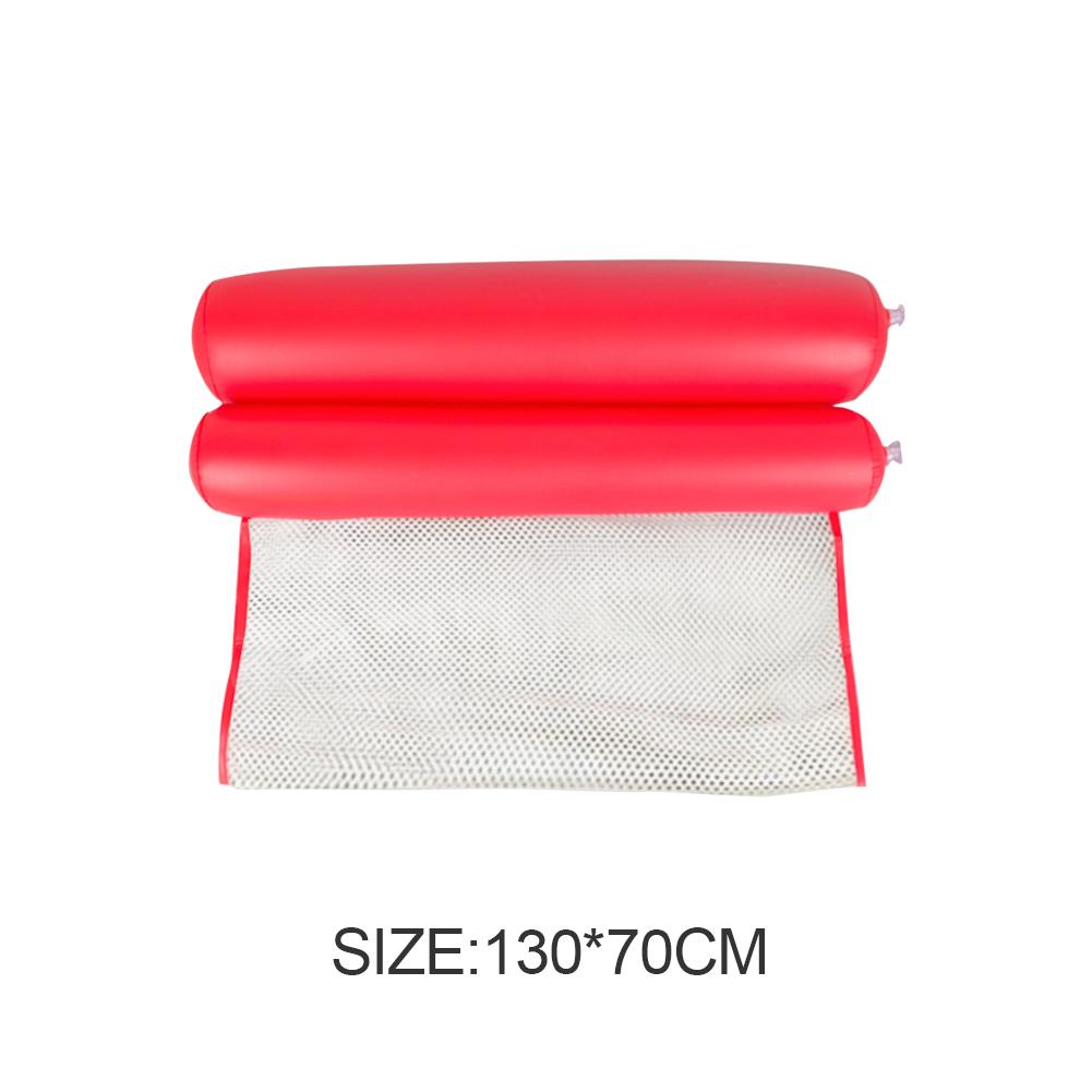 Hamaca de agua reclinable para piscina, colchoneta inflable flotante, colchoneta de aire plegable para verano, cojín, tumbona para dormir con agua: B Red