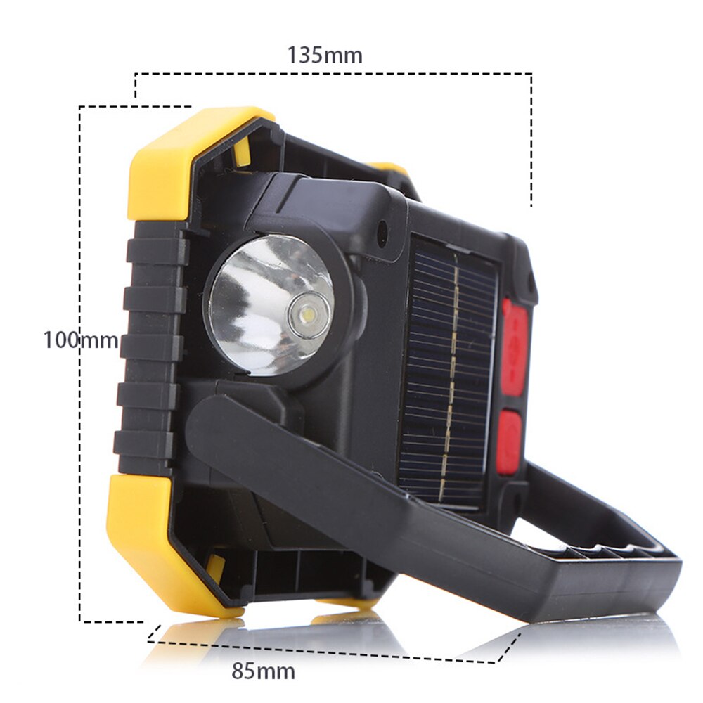 100W Led Work Light 180 Degrees Adjustable Lanterns Built-in Battery Spotlight Rechargeable Solar energy for Outdoor Camping