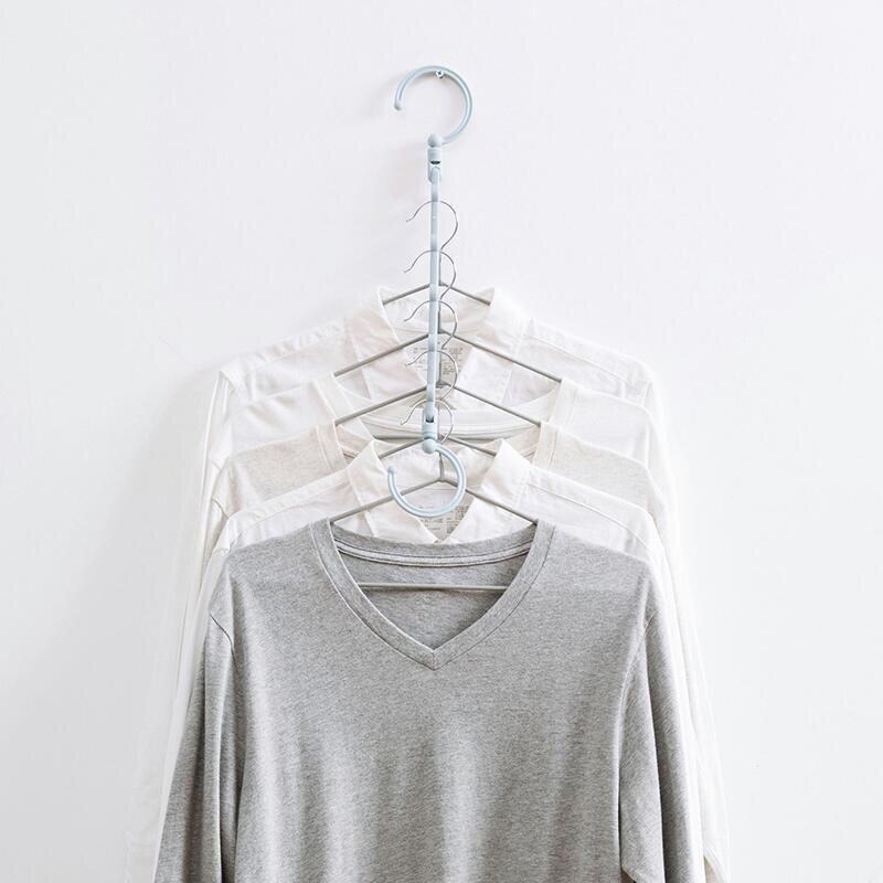 1 pcs Folding Rotating 5 in 1 Storage hanger Coat Storage Rack Magic Clothes Hanger Multifunction Clothes Holder Storage hangers