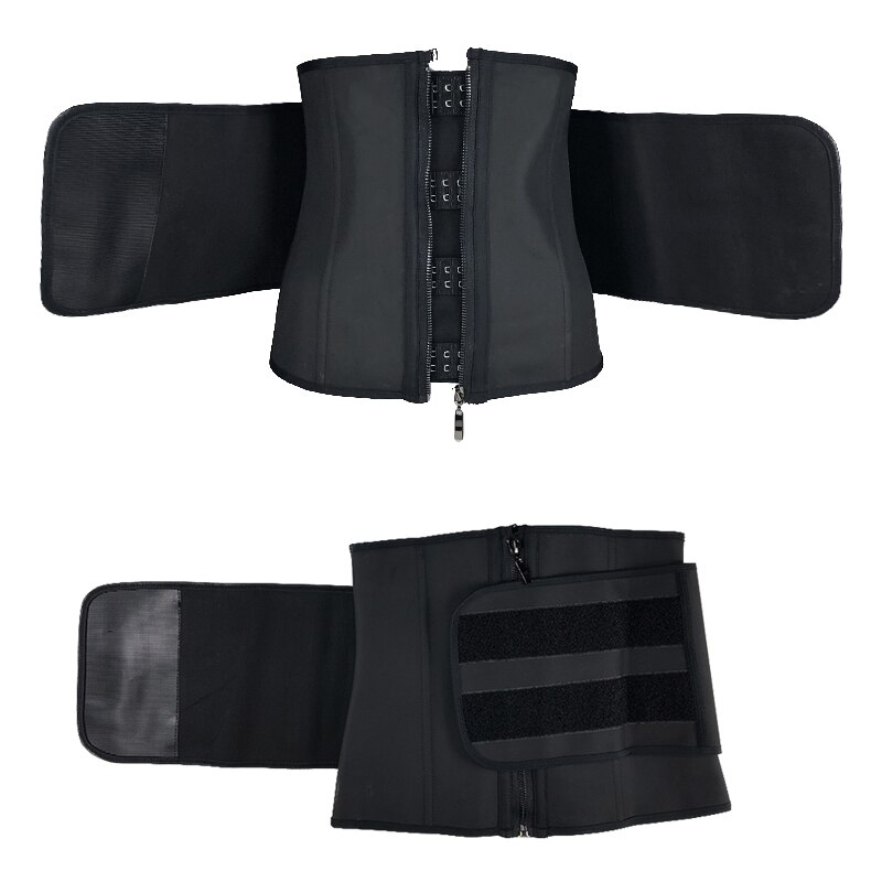 High compression Latex Waist Trainer Rubber Waist Cincher Body Shaper 9 Steel Boned Firm Body Shapewear Stomach Slimming Belt
