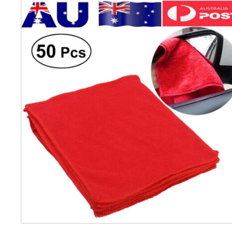50pcs Microfibre Cleaning Auto Soft Cloth Washing Cloth Towel Duster 25*25cm Car Home Cleaning Micro fiber Towels