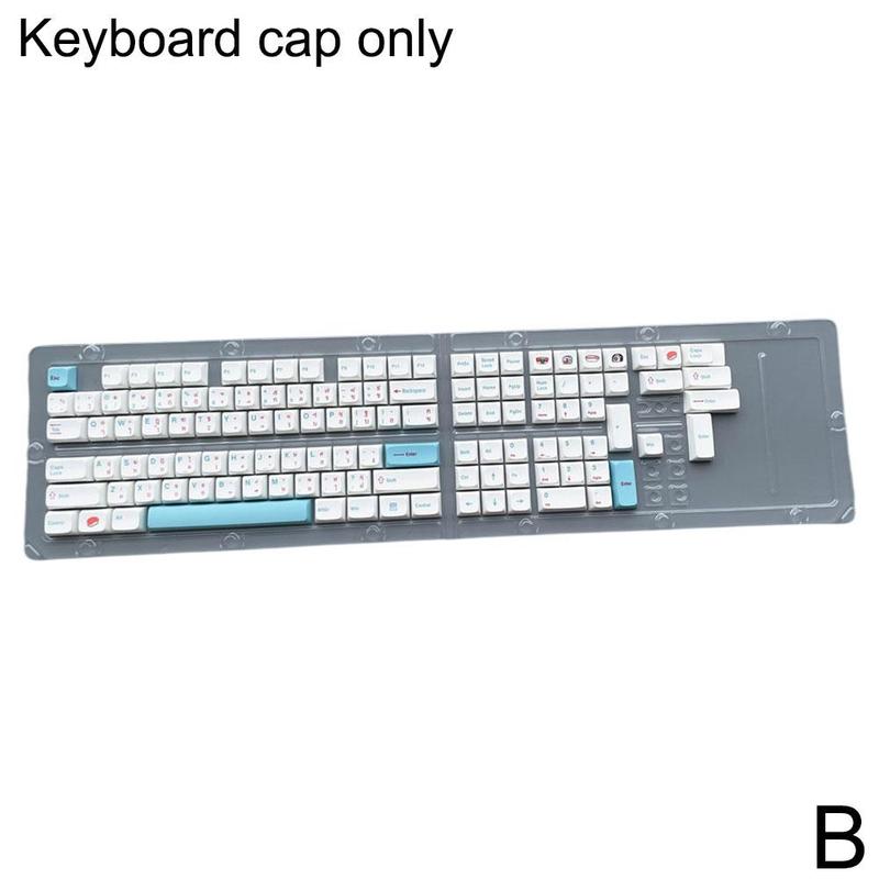 Japanese And English Keyboard Cap Sublimation PBT 121 Key Small Full Set Boxed XDA Keycap Set Mechanical Game Office Supplies: B