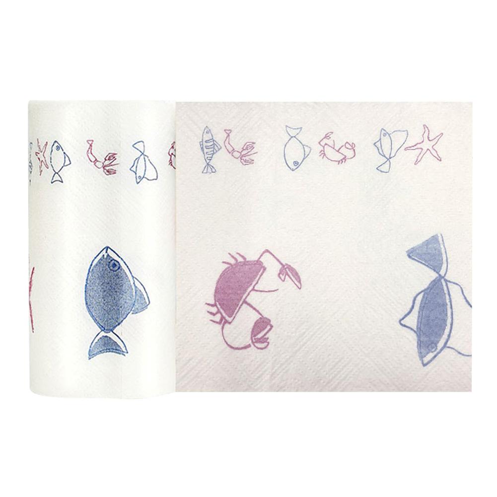 Kitchen Paper Oil-absorbing Paper Water-absorbing Fried Kitchen Paper Thick Special Tissue Paper Roll Oil-absorbing Tissue: 1roll