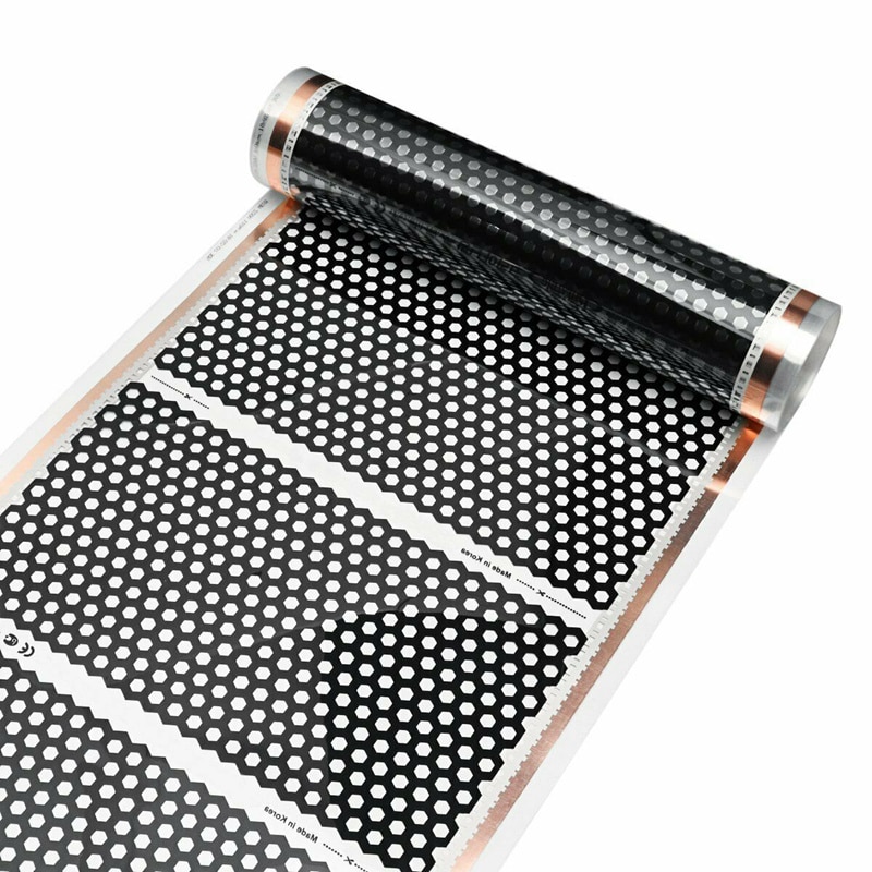 Gulvvarme Film 50CMx2M - Elektrisk Infrarød - 220V - Honeycomb Mønster