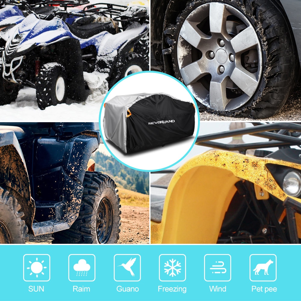 Strand atv fyrhjuling motorcykel 190t vatten regnsäker damm anti-uv fodral motorcykel för polaris motorcykel skal xl xxxl  d20
