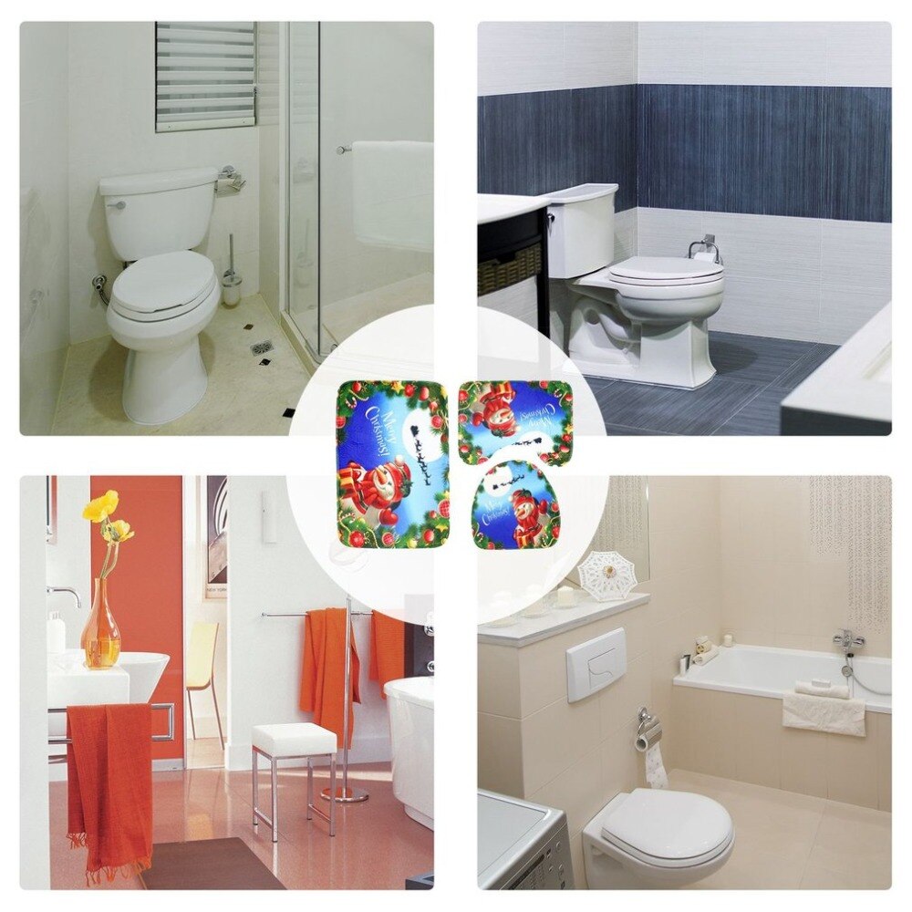 3 stuks/set badmatten badkamer toilet deksel afdekking sets antislip flanel keuken badmat tapijt toiletmatten onderlegger badkameraccessoires