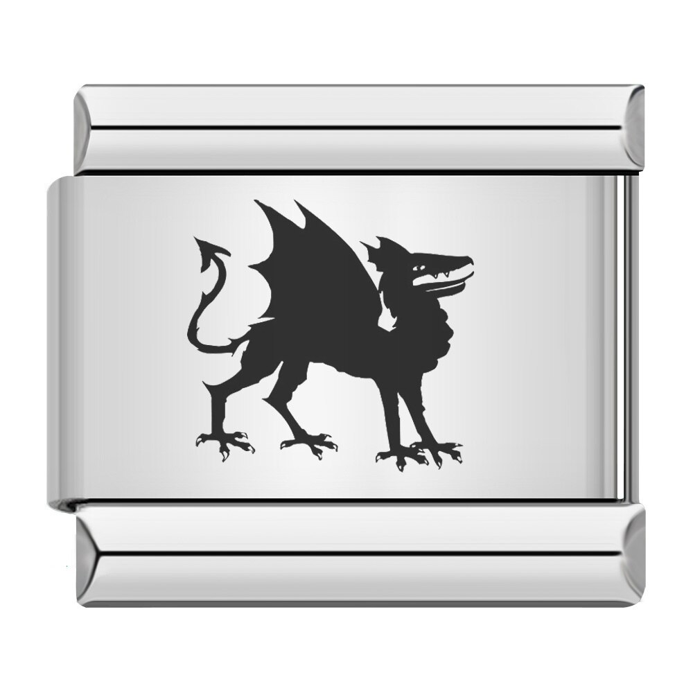 Hapiship Beliebte Einhorn Alpaka Katze Hund Fußspuren Charme Verbindet Fit 9mm Edelstahl Armband Schmuck, Der DJ197: E