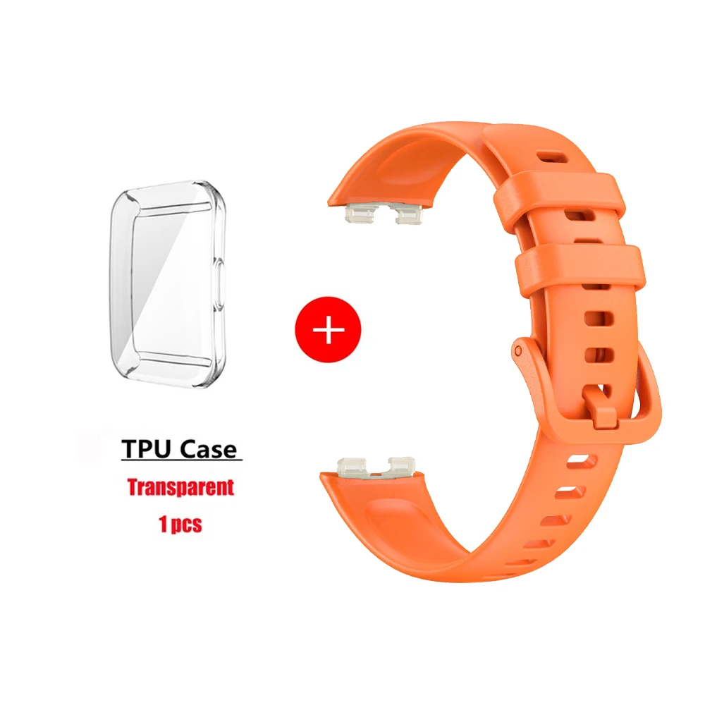 Soft Silicone Strap Case for Huawei Band 8 9 Accessories Replacement Bracelet Screen Protector Wristband for Huawei Watch Band8