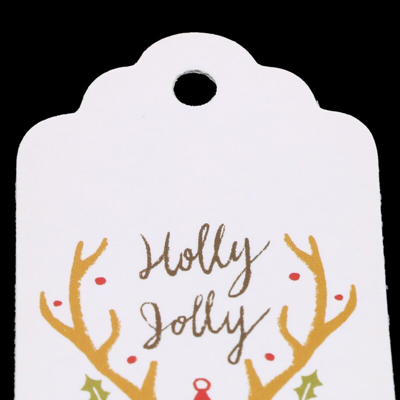 Offre spéciale étiquettes volantes papier Kraft blanc robinets avec chaîne à la main bricolage étiquettes de noël étiquettes affichage emballage étiquette carte