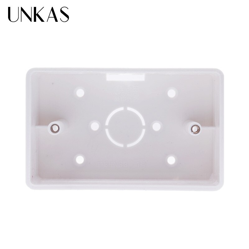 UNKAS Externe Montage Doos 117mm * 72mm * 33mm voor 118*72mm Touch Schakelaar en USB Socket Voor Elke Positie van Muur Oppervlak