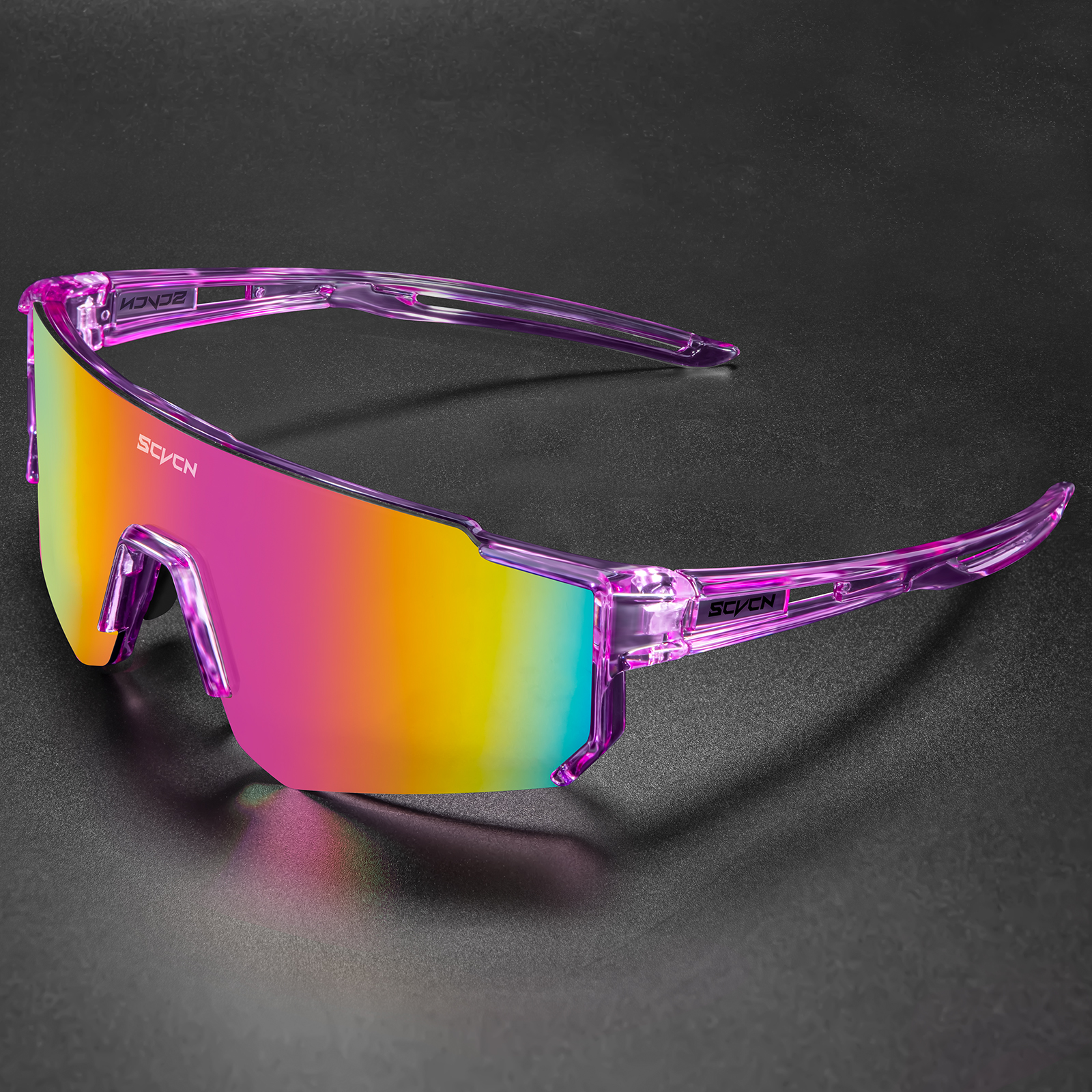SCVCN Radfahren Gläser draussen Sport Sonnenbrille Männer MTB Radfahren Sonnenbrille Frauen Rennrad Brille UV400 Fahrrad Brillen: Champagner