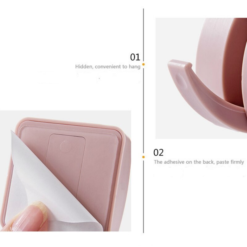 1pc Self Adhesive Hook Strong Hook Kitchen Wall Hanger Bathroom Kitchen Supplies Hooks