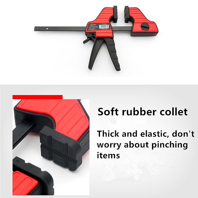Woodworking Tool Quick Fixture F Clip Fast Clamp 100mm F Clamp Heavy Duty Work Bar Panel Fixing Clamps Carpenter DIY Hand Tool