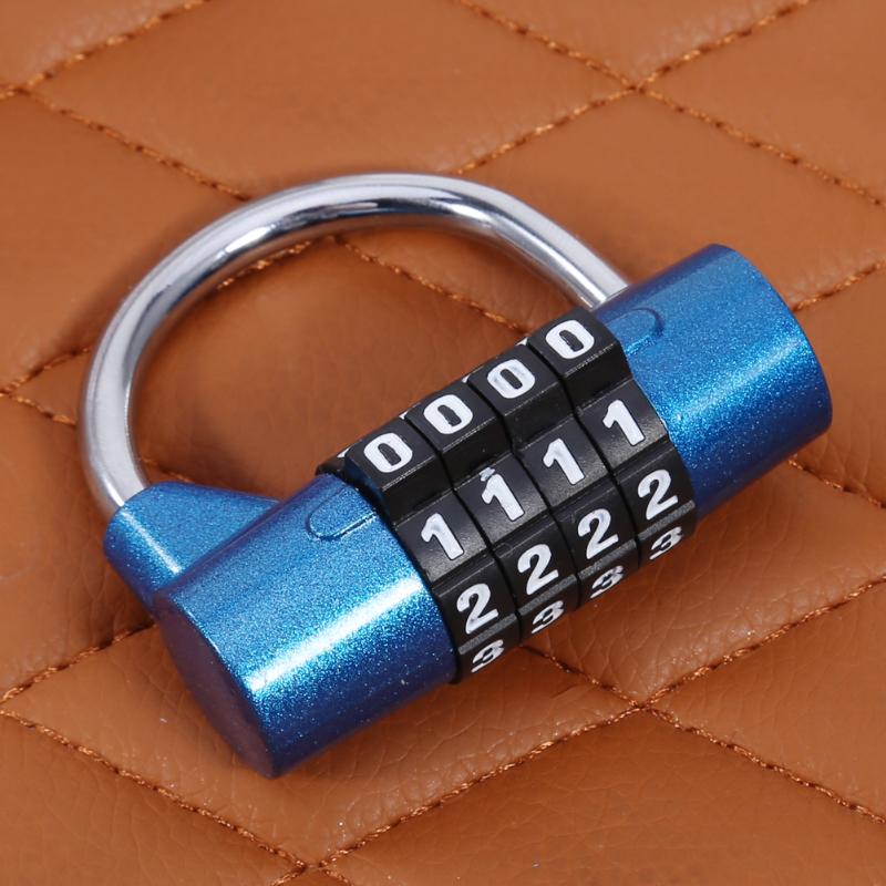 4 Dial Digit Number Combination Travel Password Lock Combination Padlock Zinc Alloy 4 Colors coded lock Security Safely Code