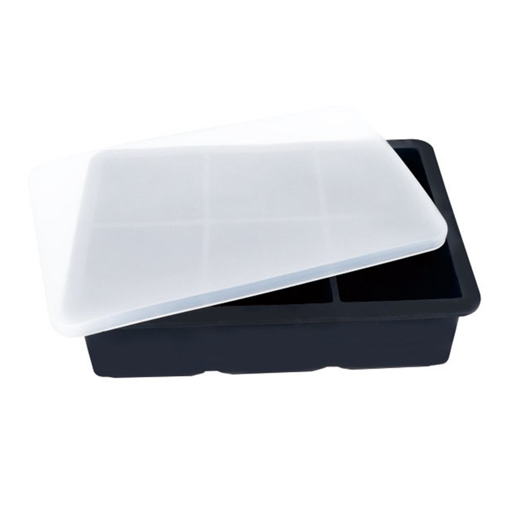 6-hole ice hockey silicone king ice lattice 6 lattice ice lattice ice hockey set with lid combined ice box