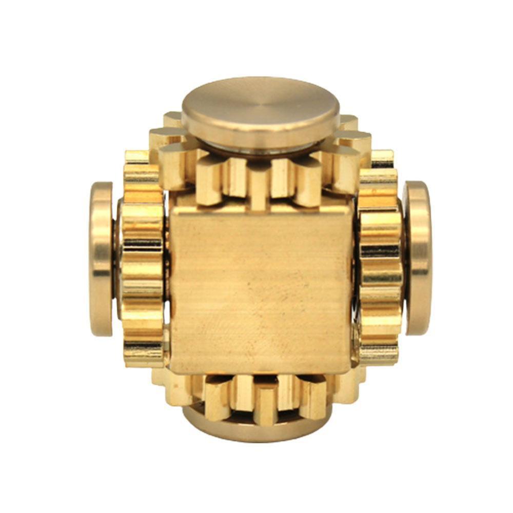 Vingertop Gyro Gear Koppeling Cube Zuiver Koper Vinger Craftsman Gyro Mechanische Speelgoed Gevoelens Volwassen Decompressie R3H2