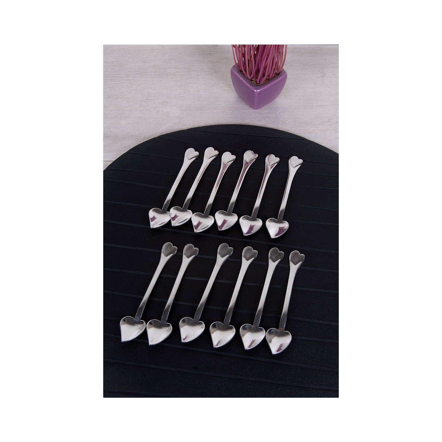 Heart Teaspoon 6 Pieces Teaspoons 11cm nail Clippers Presentation Spoons Handled Stainless Steel Coffee Spoon Dessert Tea Spoons