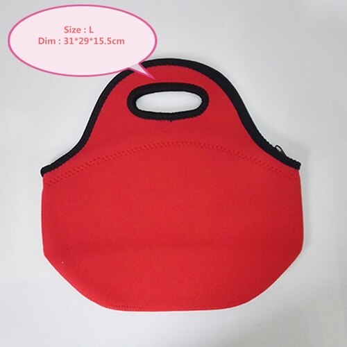 100% Neoprene thermal lunchbox lancheira bolsa de franja thermal bag bolsa termica lunch bags insulation for women ALB394D: 20 red 2