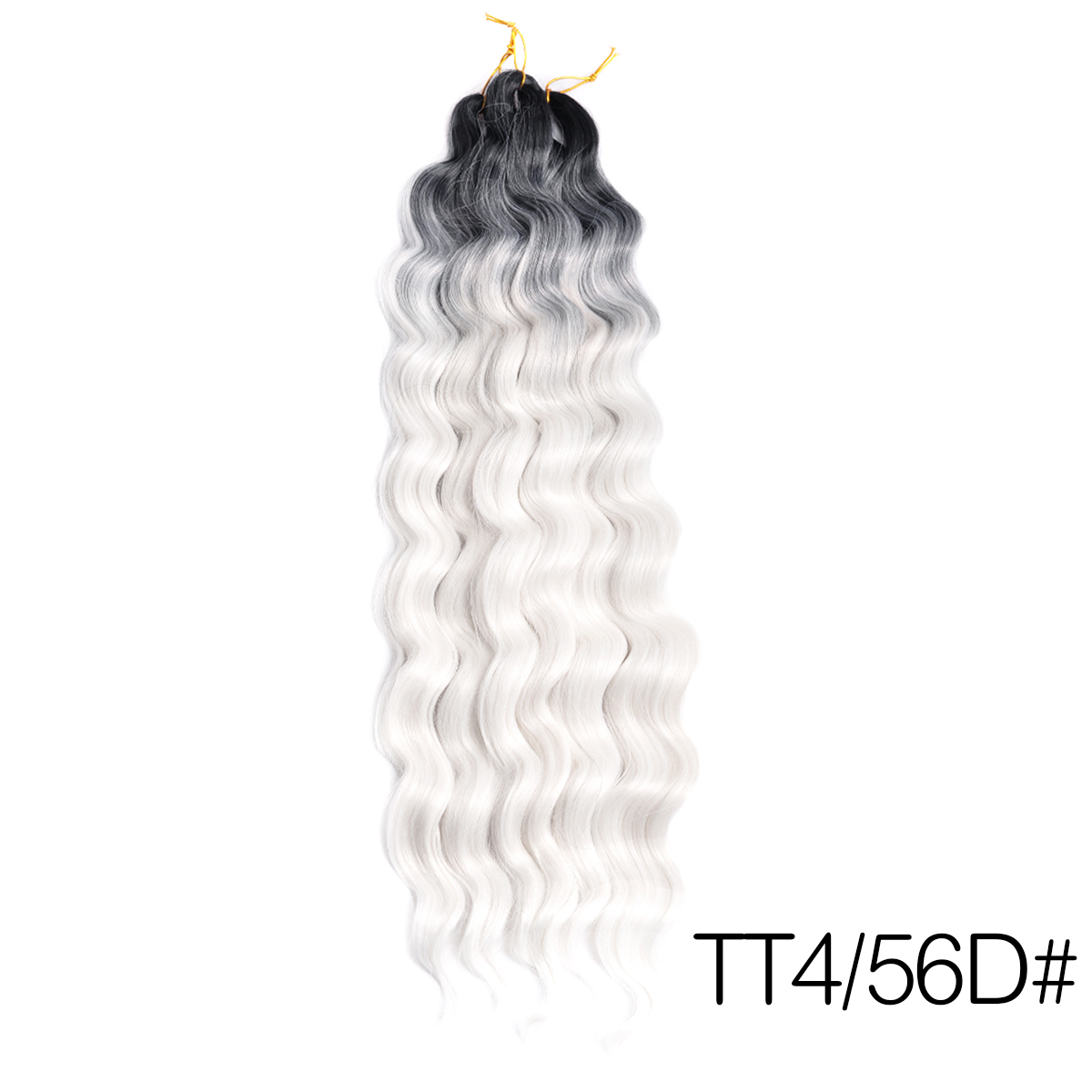 Syntetisk anna twist hæklet krøllet hår 24 cm dybt bølget fletning hår ombre blond brun vandbølget fletning hårforlængelse
