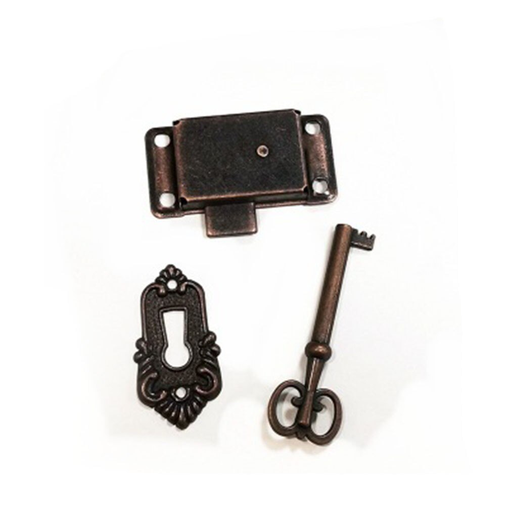 Jewelry Box Antique Bronze Lock Drawer Cabinet Wardrobe Cupboard Furniture Wooden Door Classic Lock Set