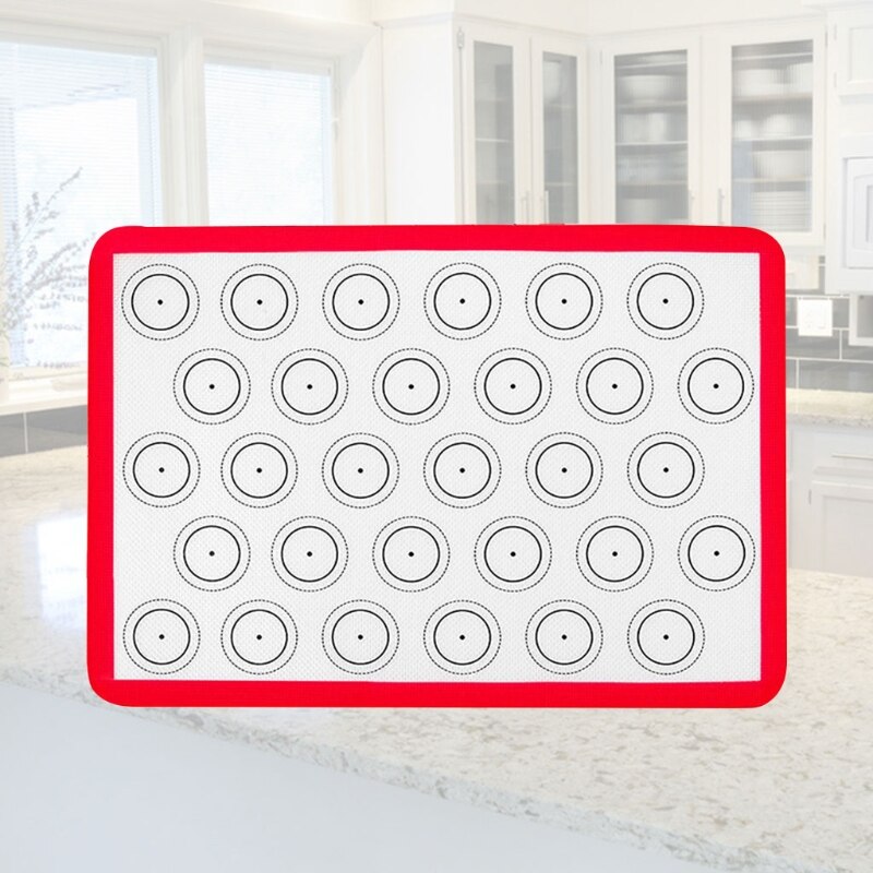 Stip cirkel antiaanbak bakmat rechthoek barbecue siliconen plaat hoge temperatuur bakmat voor macarons cake brood