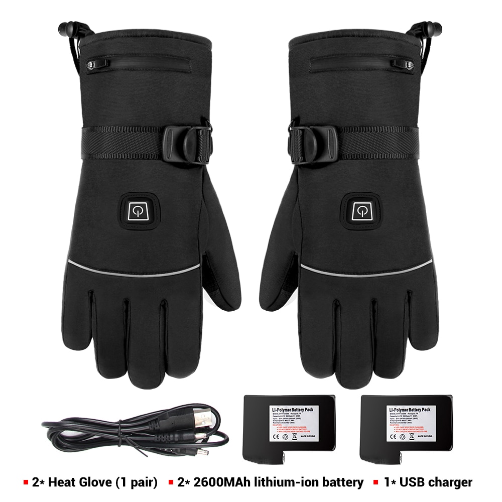 Winter Motorhandschoenen Verwarming Guantes Waterdicht Moto Handschoenen Usb Elektrische Verwarmde Handschoenen Met Batterij Voor Skiën Riding # #