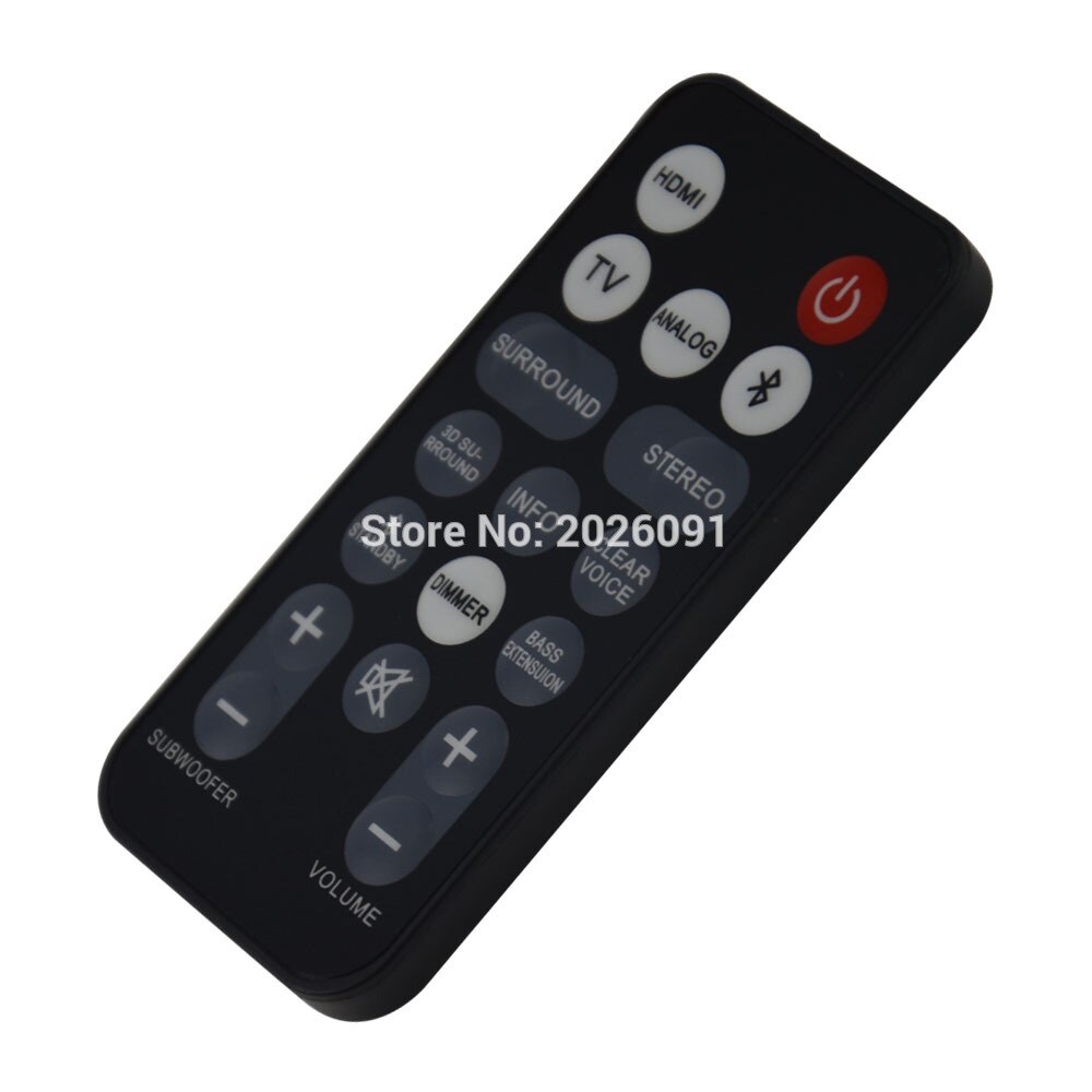 Fjernkontroll for yamaha soundbar system yas -108 yas -207 yas -107 yas -106 ats -1060 ats -1070