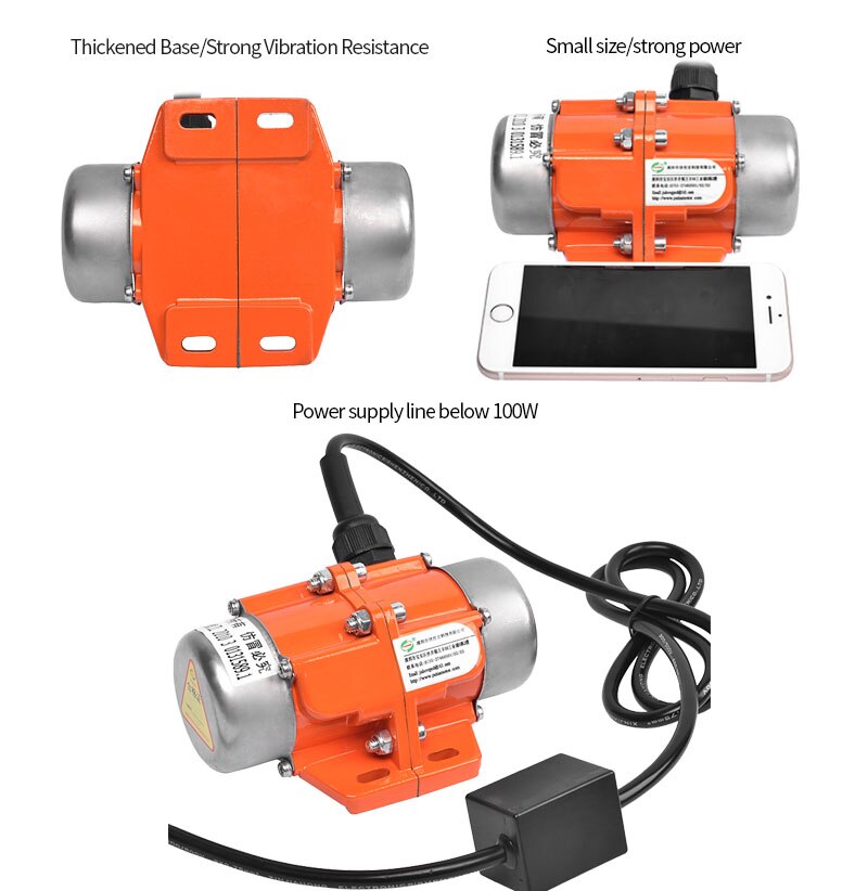 Motor de vibración de alta frecuencia, pequeño, 3000rpm, se utiliza mucho en la pantalla de deshidratación y silo para ayudar al flujo