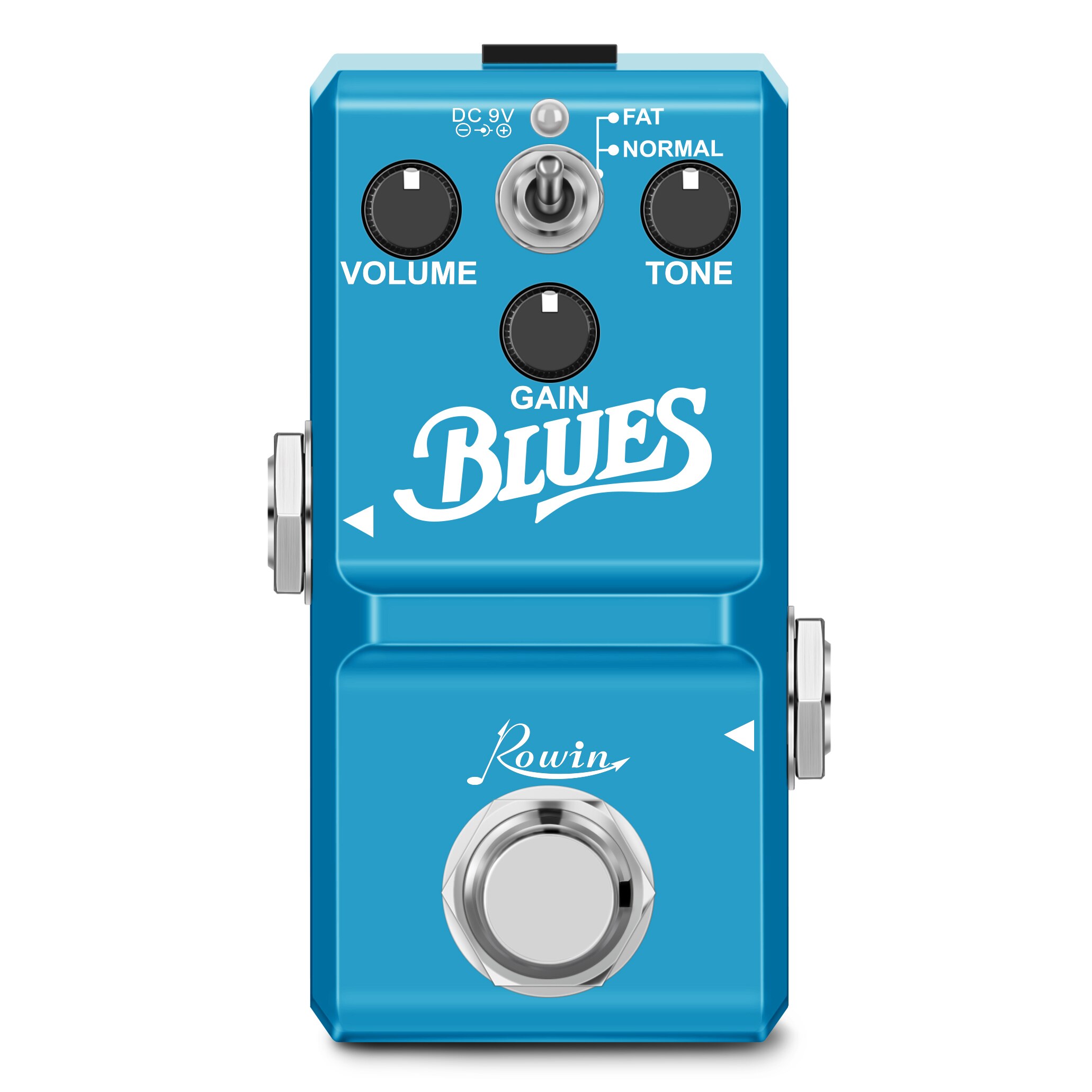 Rowin Guitar Overdrive Effect Pedal BLUES Nano Pedals Super Mini Size True Bypass LN-321